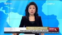 Magnitude 5.6 quake jolts waters off Taiwan