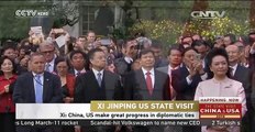 Xi addresses guests at White House welcome ceremony