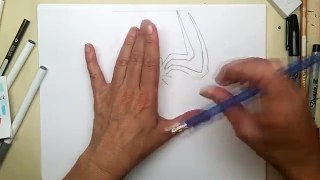 How to Draw the Spiderman Logo - Drawing Tutorial - Step by Step