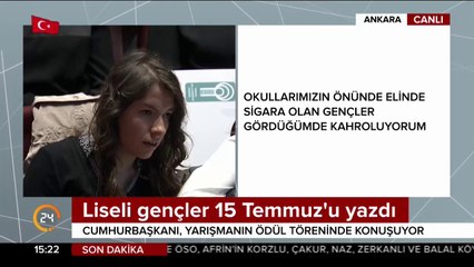 Liseli gençler 15 Temmuz'u yazdı