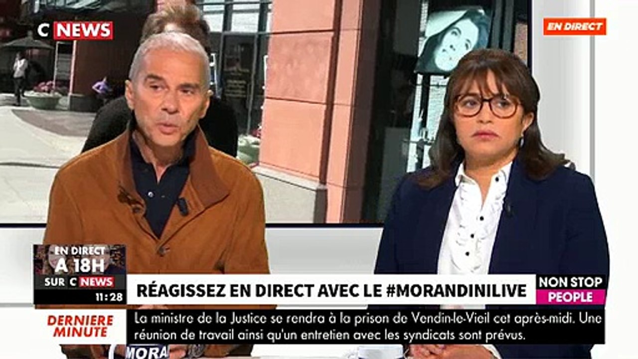 Extrait de "Morandini Live" sur CNews et Non Stop People sur l'affaire du testament de Johnny Hallyday