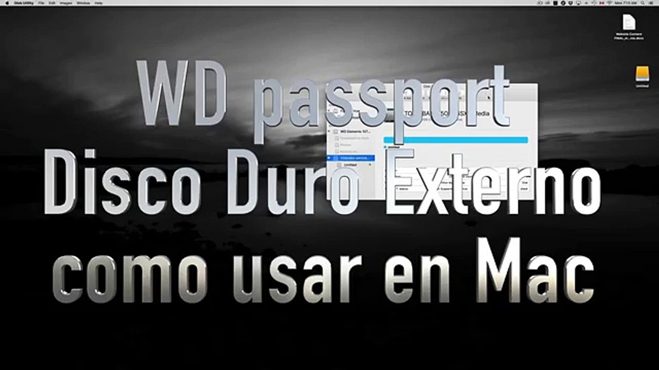 Como utilizar WD my passport Disco Duro Externo en Mac
