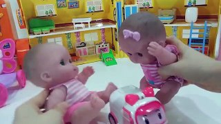 Baby Doll Potty Training - Berenguer baby dolls eat & poop fun potty toy 베렝구어 아기인형 쌍둥이 간식 및 변기에 응가하기