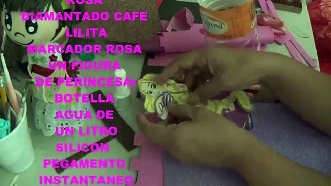 DIY como hacer dulcero de princesa castillo con Botella Pet