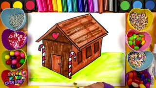 Learn to Color for Kids and Color Ginger Bread House Coloring Pages