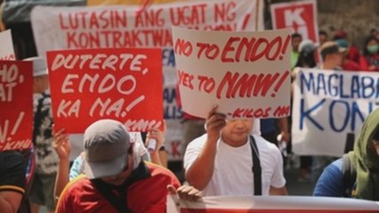 Sindicatos filipinos protestan para pedir el fin de los contratos temporales