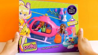 Conhecendo o Helicóptero da Polly Pocket com Pig George e Peppa Pig - Em Portugues Clube Kids