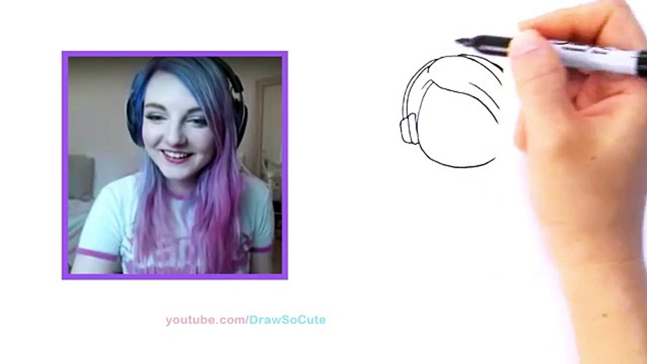How to Draw LDShadowLady Chibi step by step - Youtube Gamer Minecraft