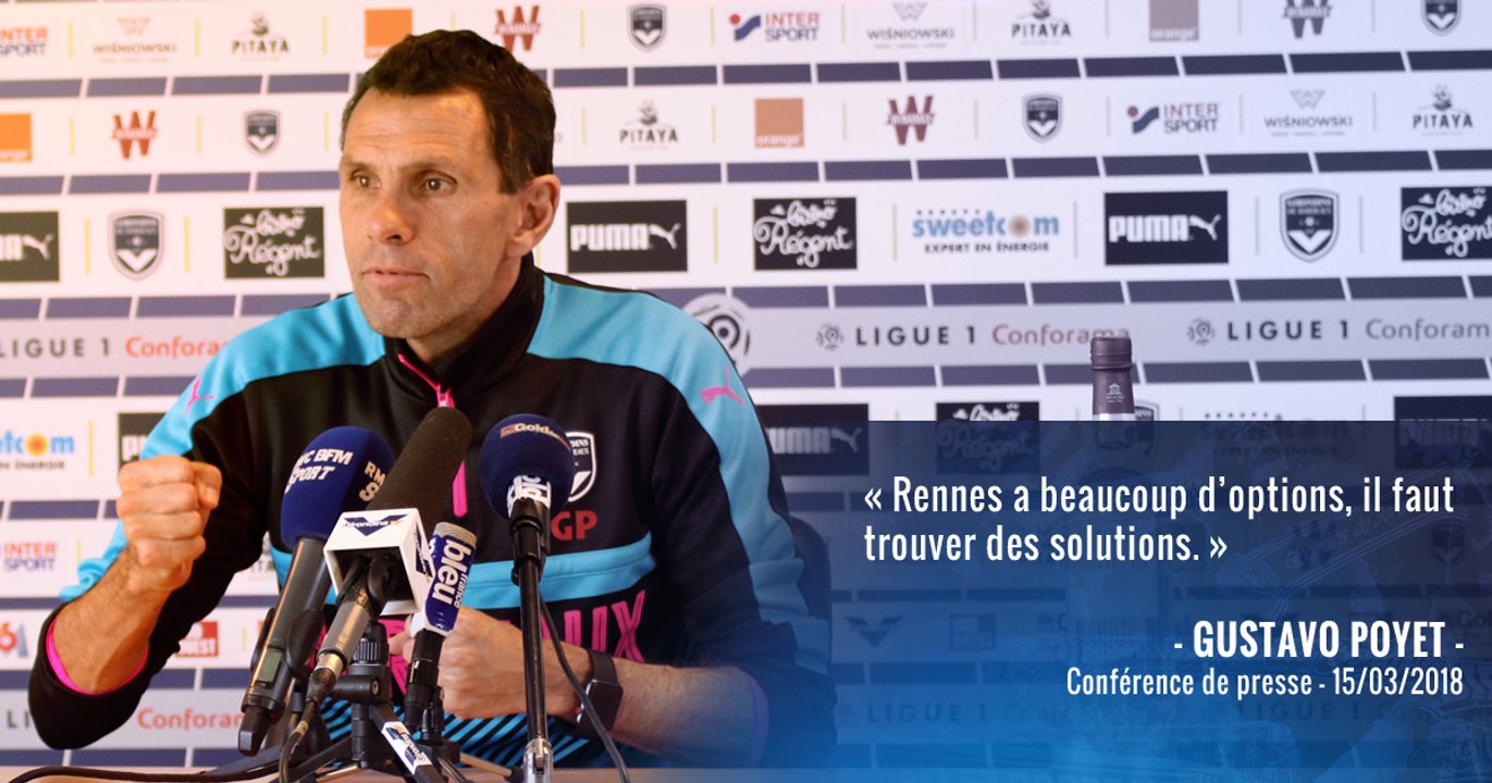 Les mots de Gustavo Poyet avant la réception de Rennes