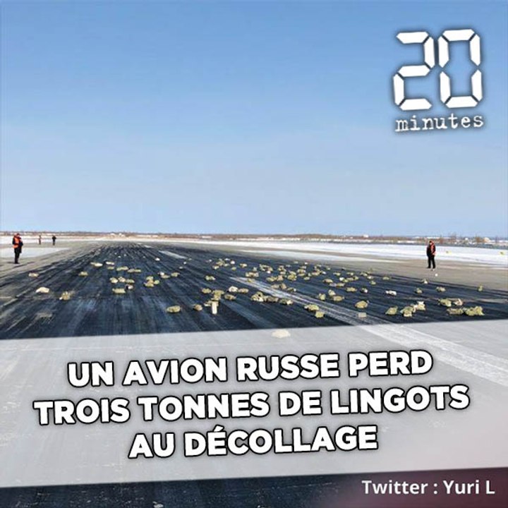 Un avion russe perd trois tonnes de lingots au décollage