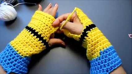 Como tejer Guantes #Crochet - inspirados por Despicable Me - Minions