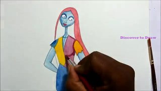 how to draw nightmare before christmas sally