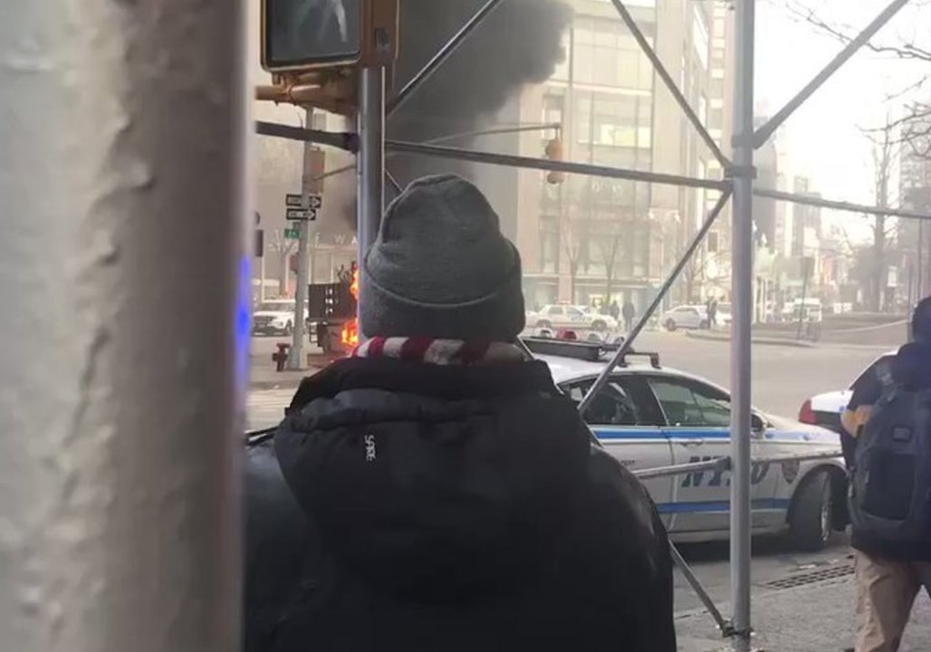 'Mechanical Issue' Causes NYPD Truck to Catch Fire in Midtown Manhattan