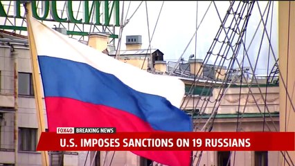 Скачать видео: U.S. Imposes New Sanctions on Russians for Election Meddling