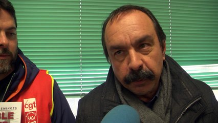 Hautes-Alpes : Philippe Martinez, secrétaire général de la CGT, apporte son soutient au cheminots de la ligne des Alpes