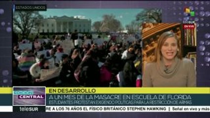 EEUU: miles de jóvenes exigen control de armas en protesta nacional