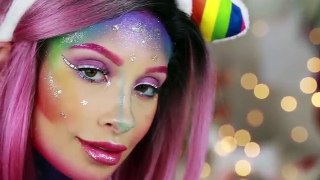 Rainbow + Dark Unicorn Halloween Makeup Tutorial | Nicol Concilio