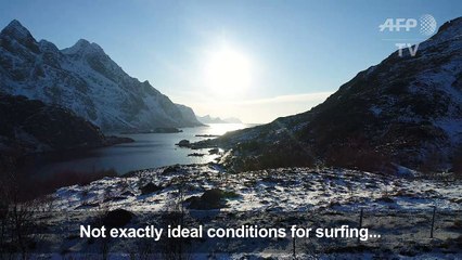 Braving the cold: Surfing above the Arctic Circle