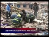23 students rescued at Yushu primary school, Qinghai, China