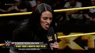 Candice LeRae surprises Zelina Vega- during NXT- Title Match -contract signing- WWE NXT, March 14, 2018