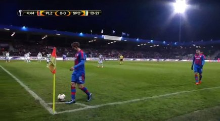 Marek Bakos Goal HD -  Plzen	1-0	Sporting 15.03.2018