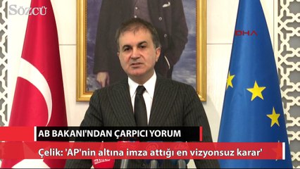 AB Bakanı’ndan AP’nin kararına çarpıcı yorum
