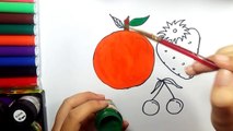 Đồ chơi trẻ em: vẽ và tô màu trái cây- bé học vẽ và tô màu/ Ami Channel