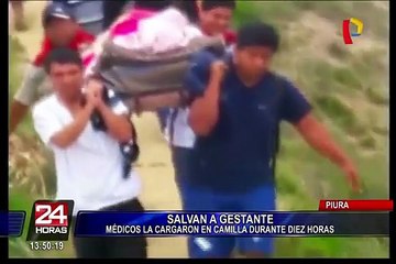 Piura: personal médico carga a mujer embarazada por más de 10 horas