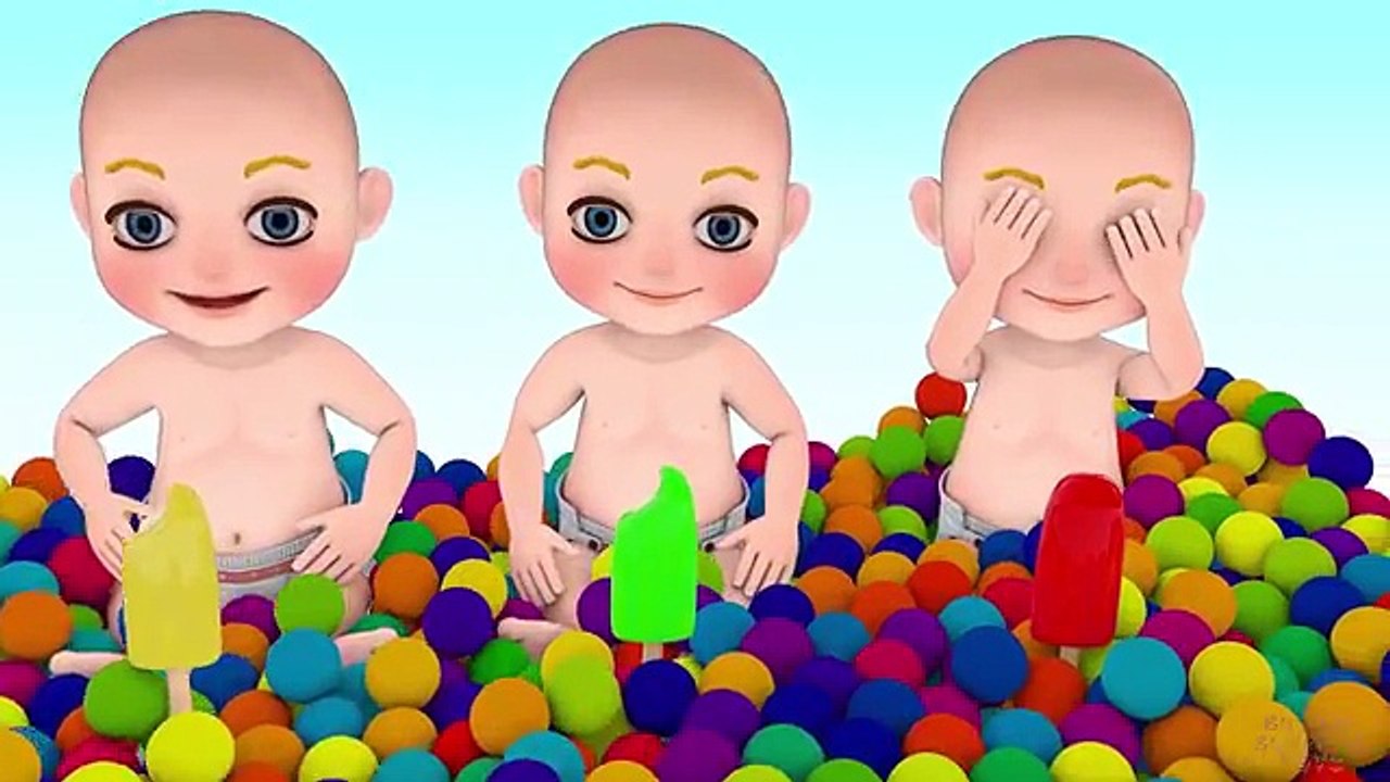 3D Baby doll bath time Play Learn colors IV - Teaching colours for kids Children Toddlers 3
