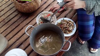 Asian Food How To Make Healthy Banana Stem Soup With Fish In My Village Khmer Traditional