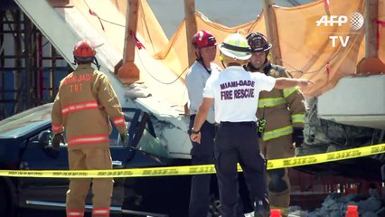 Un pont piétonnier s'effondre et fait plusieurs morts à Miami