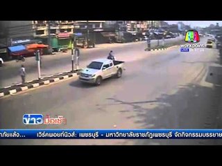เปิดภาพวินาที "หนุ่มใหญ่" วิ่งตัดหน้า จยย.   l ข่าวมื้อเช้า l 10 มี.ค.  59