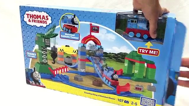 THOMAS the TANK ENGINE MEGA BLOKS Zooming Along at Brendham Dock Train sets