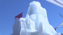 Un glaciar bajo el sol santiaguino para mostrar efectos del cambio climático