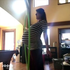 Download Video: Cette femme enceinte fait du hula hoop sur son gros ventre