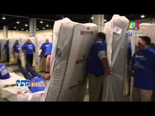 สถิติโลกใหม่ โดมิโนเตียงนอนมนุษย์ | ข่าวรอบวัน 13 เม.ย 59