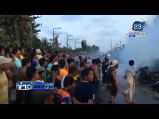 รถตู้ซิ่งชนกระบะ ย่างสดผู้โดยสาร 4 ศพ นครศรีธรรมราช  | ข่าวรอบวัน | 27 เม.ย. 59