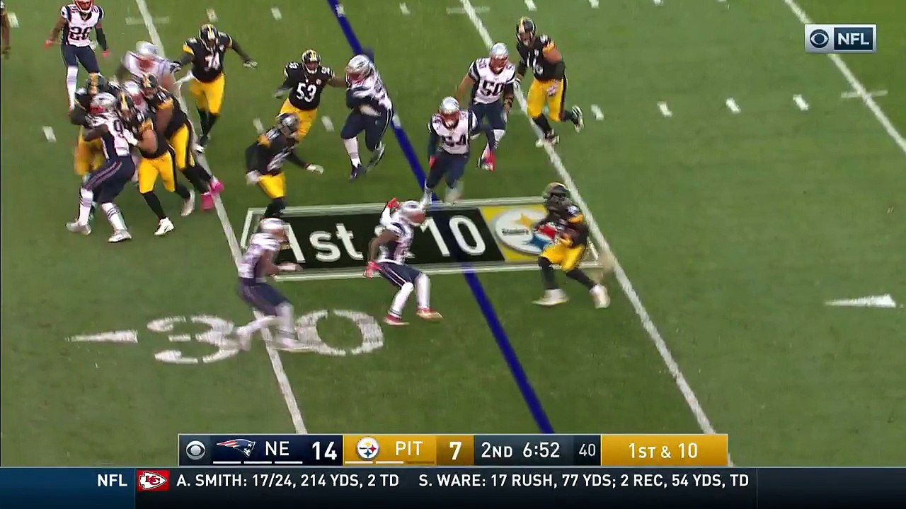 2016 - Le'Veon Bell weaves and spins through defenders for a gain of 12