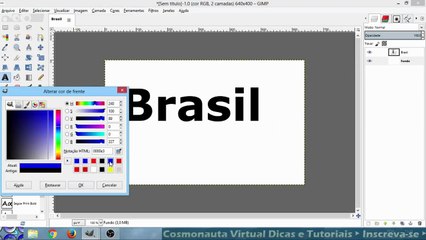 Contornar Textos no Gimp