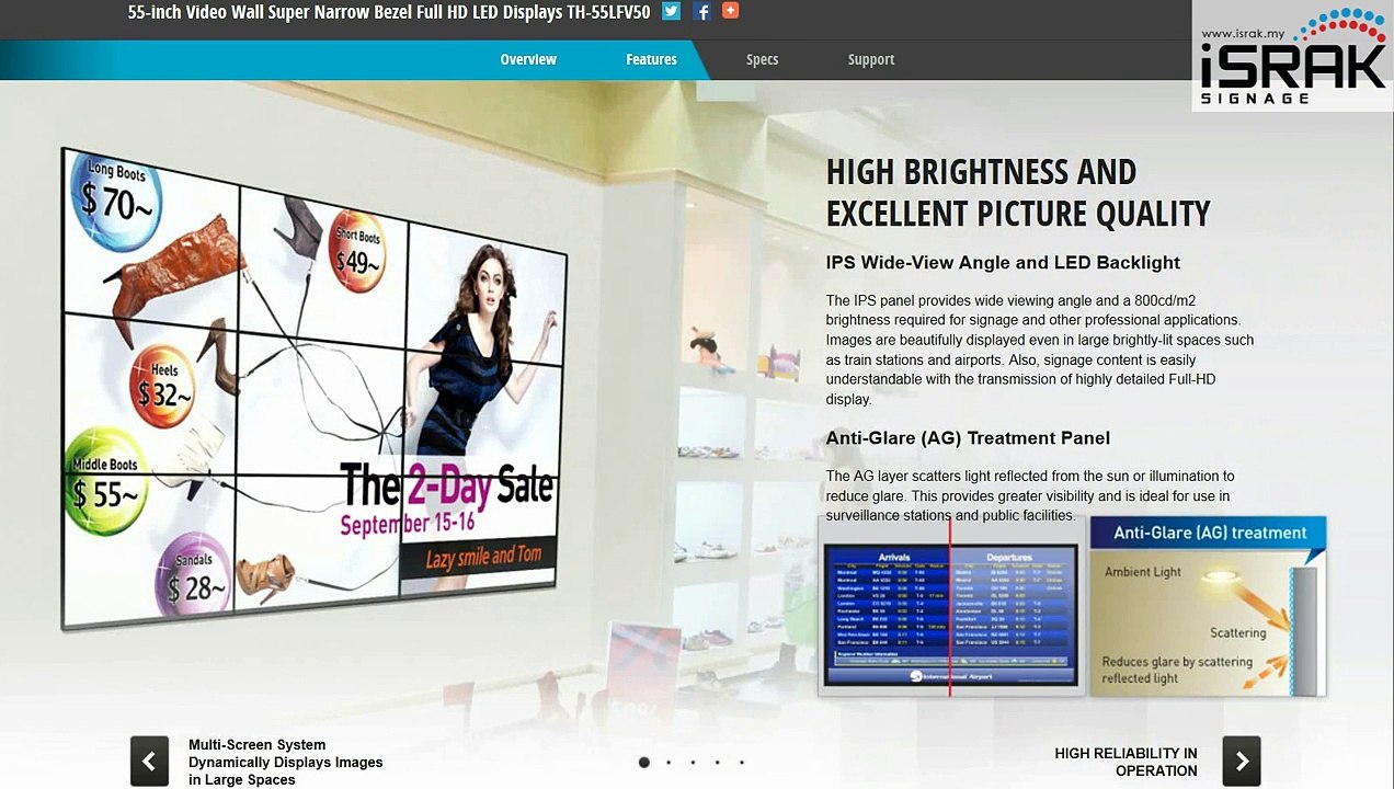 Panasonic 55inch Super Narrow Bezel Videowall