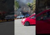 Gas Fire Engulfs Parked Cars in Burbank, California