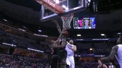 Gasol hits a circus shot