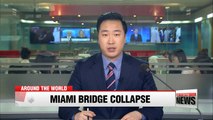 Pedestrian bridge collapses on highway in Miami
