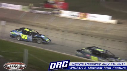 Ogilvie Raceway 7/15/17 Midwest Mod Feature final laps