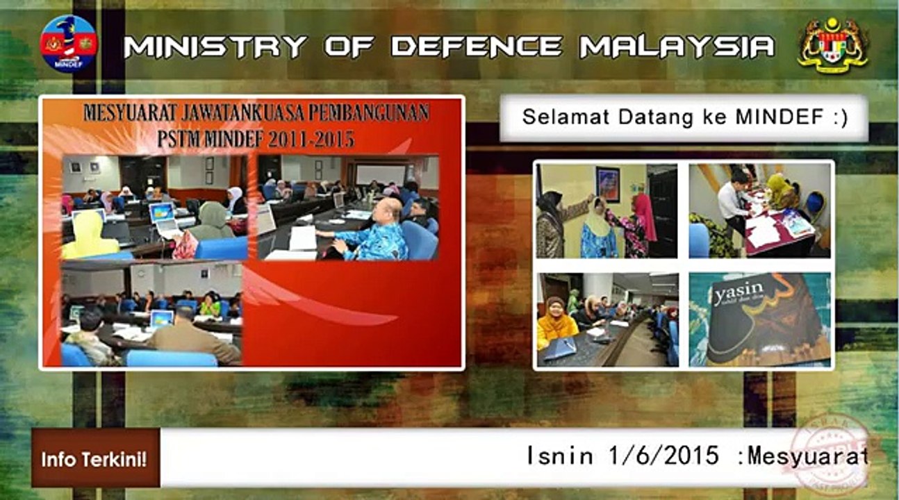 Digital Signage Layout for MINDEF