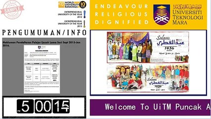 Digital Signage Layout for UiTM Puncak Alam Kampus
