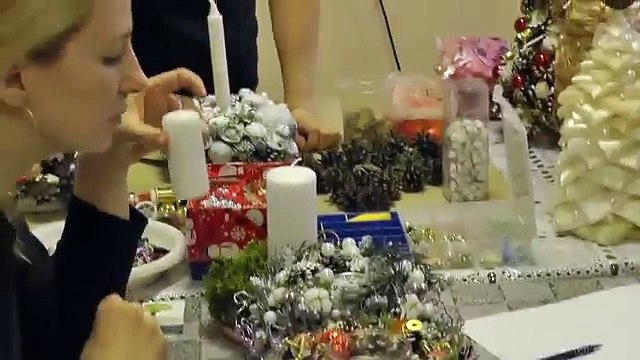 Новогодний подсвечник. Мастер-класс