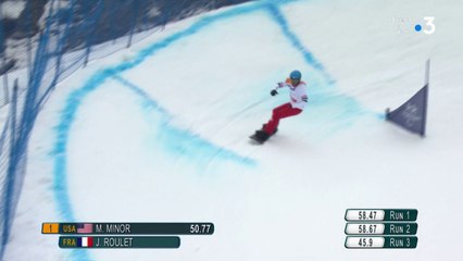Jeux Paralympiques - Snowboard Banked Slalom hommes - Le Français Julien Roulet termine 15ème.