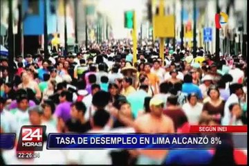 Скачать видео: Según INEI, la tasa de desempleo en Lima llega a 8%