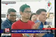 Venezuela: Nicolás Maduro pide a jóvenes que retornen a su país